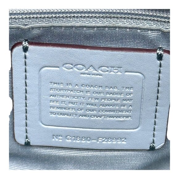 Coach Small Lexy Purse Pocketbook Womens Classic Leather Shoulder Bag Blue READ - Picture 10 of 10